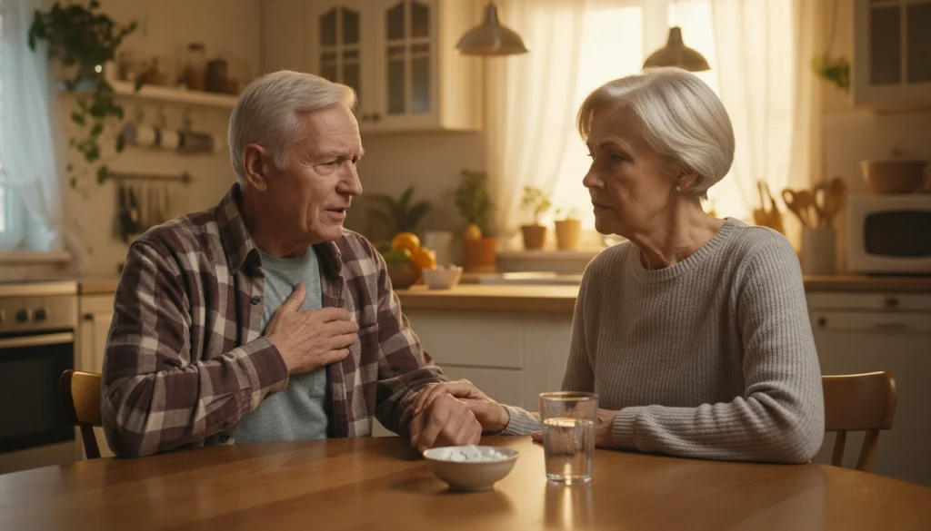 Heartburn in elderly individuals