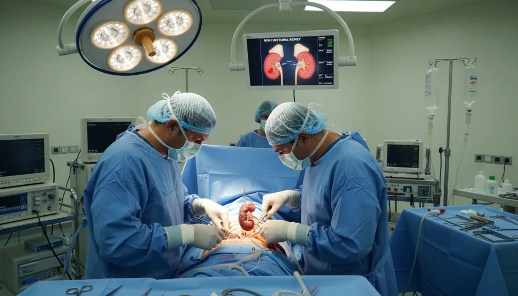 Open Nephrectomy for Non-Functioning Kidney