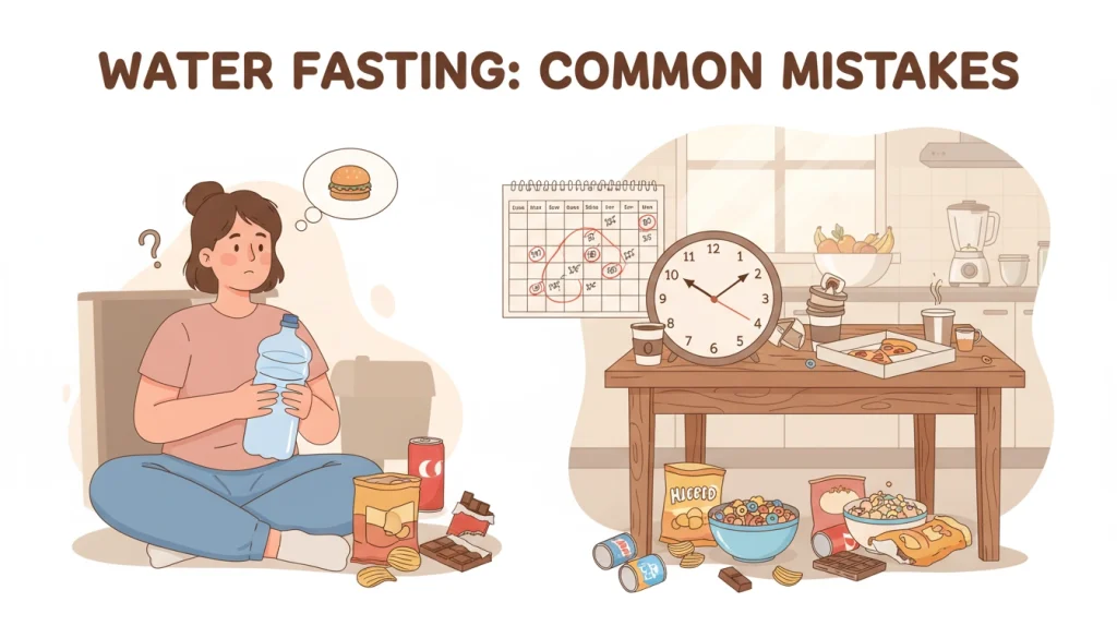common mistakes in water fasting