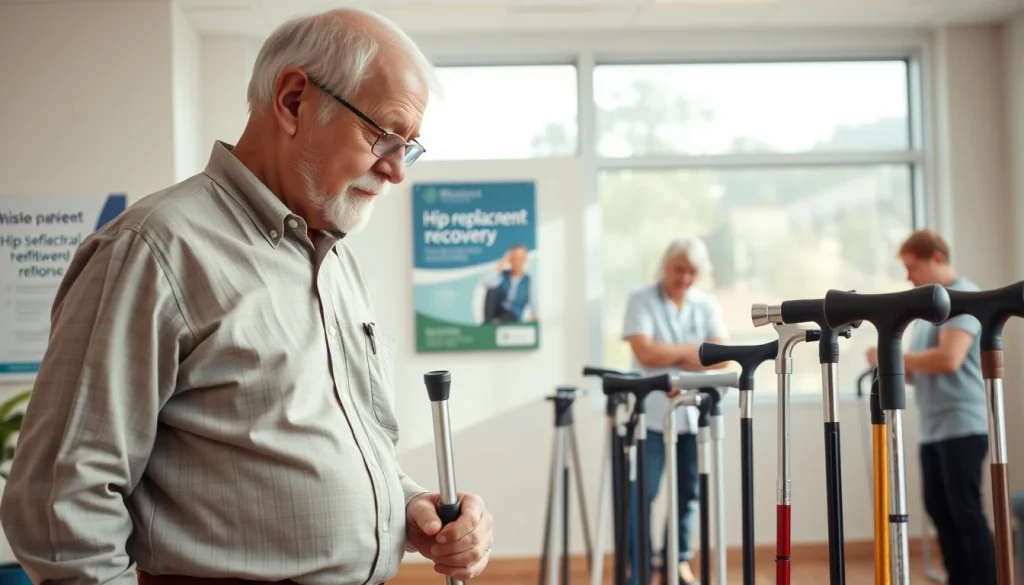 choosing the right cane after hip replacement
