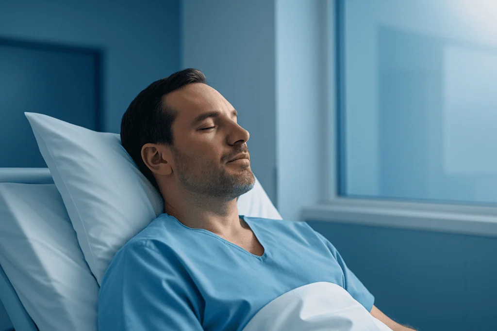 Best Paediatric Oncology Hospital in Turkey 1 Patient resting in hospital bed at Acibadem Hospital in Turkey.
