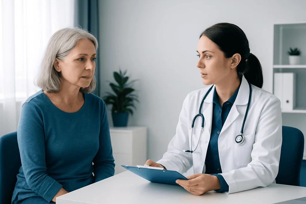 Medical consultation between doctor and patient at Acibadem Hospitals Group.