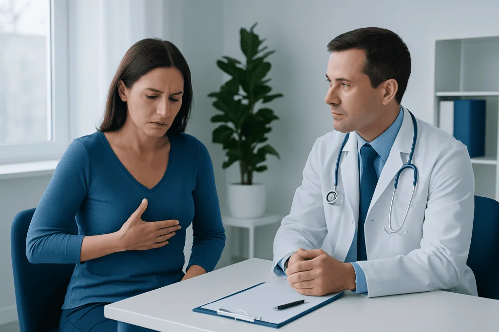 Causes and risk factors — breast pain in women