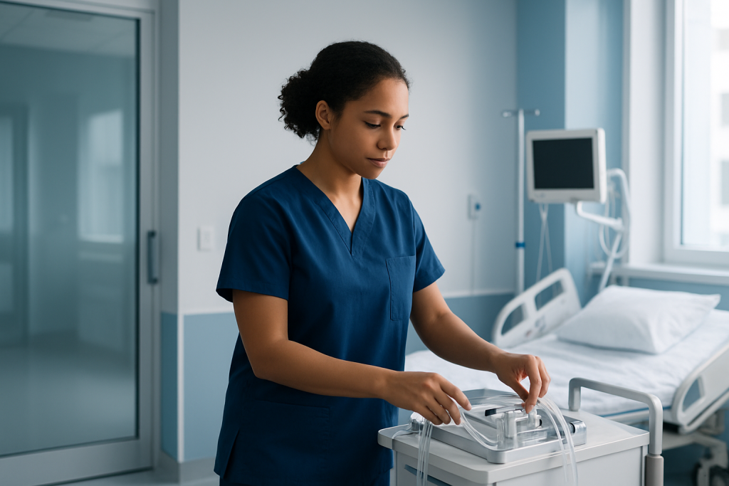 Celebrities Who’ve Had Acute Myeloid Leukemia 1 Nurse preparing medical equipment in a hospital room.