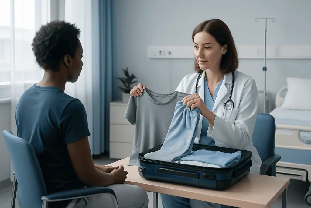 Choose clothing for comfort, access and recovery — what to pack for hospital treatment abroad