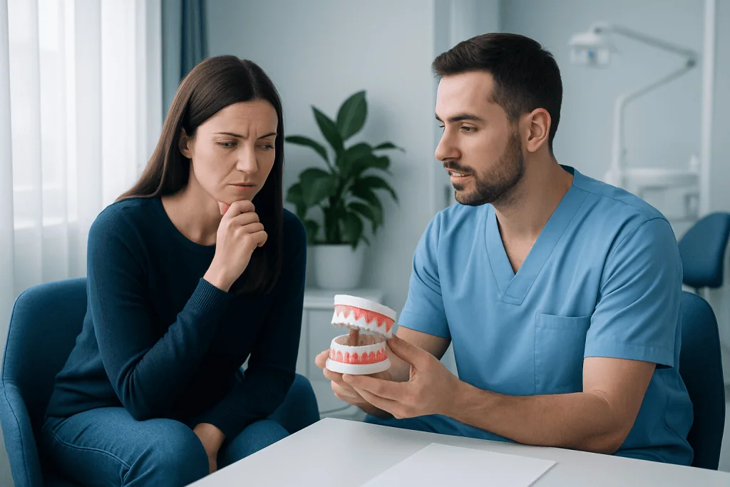 Common signs that oral hygiene needs attention — dental hygiene before implant or crown treatment