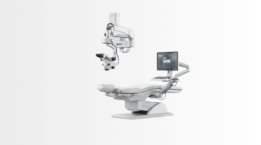 Excimer Laser 1 Modern excimer laser device used for eye surgeries at Acibadem Hospitals.