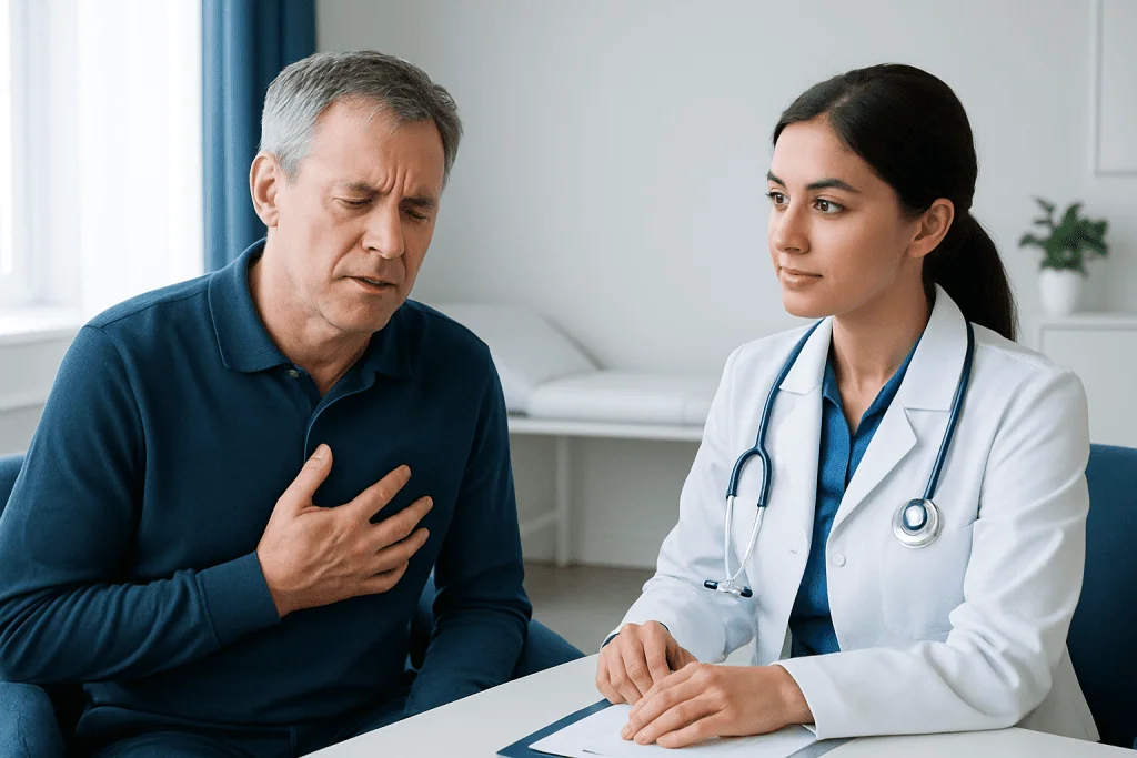 Heart Attack Signs and Symptoms — Chest Pain