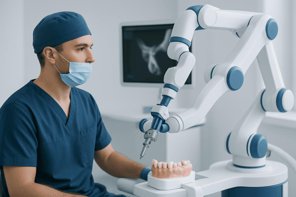 How robot-guided implant surgery works — dental robotics