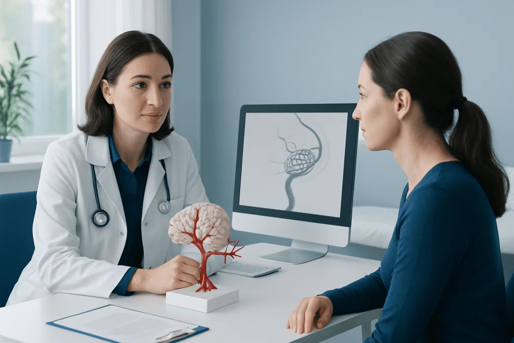 How the procedure works — brain aneurysm coiling