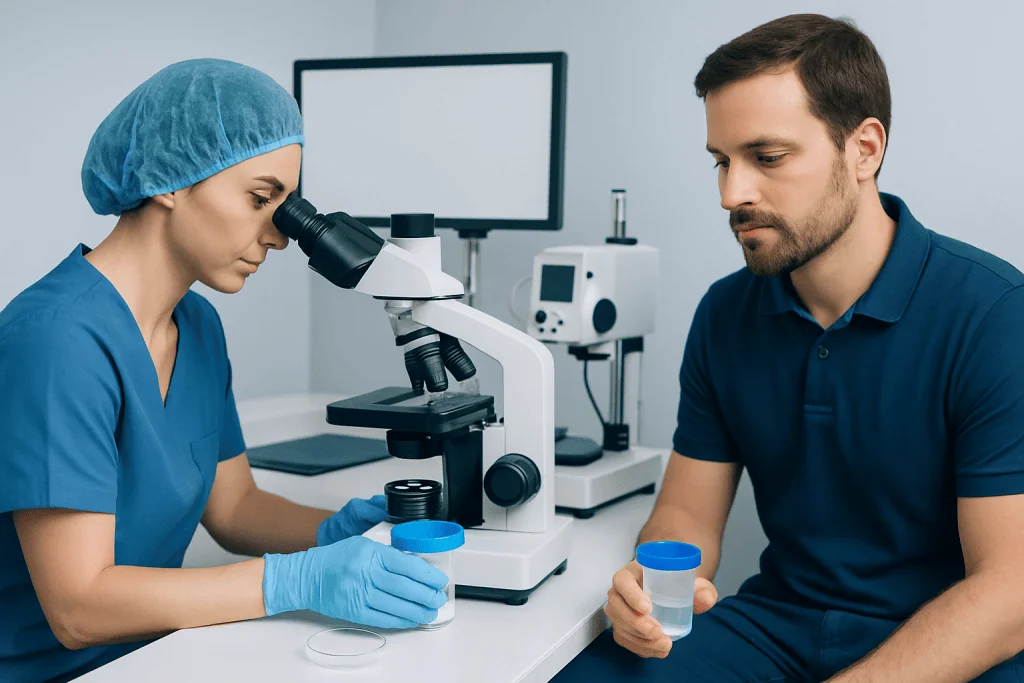 Initial Testing and Semen Analysis — IVF for Male Factor Infertility