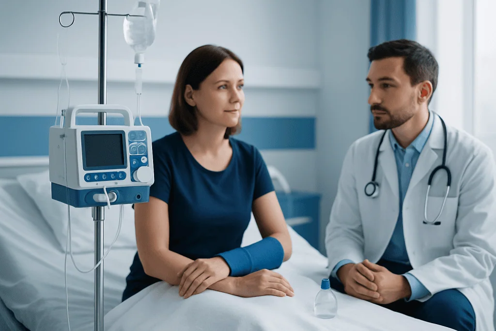 Medical clearance comes first — flying home with drains casts or stitches
