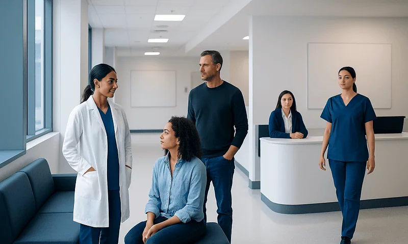Medical consultation with healthcare professionals at Acibadem Hospitals Group.