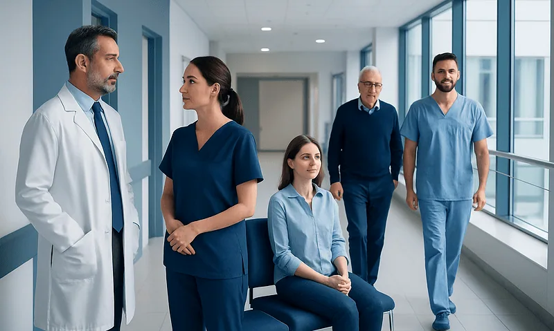 Medical team discussing patient care at Acibadem Hospitals Group.