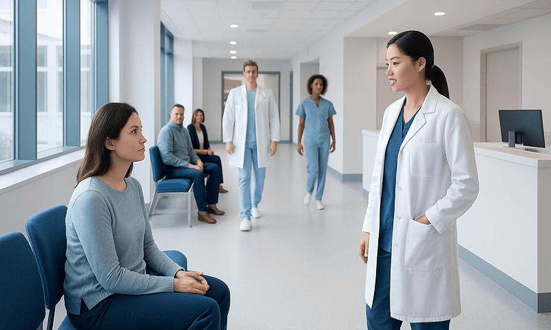 Medical consultation at Acibadem Hospital for fertility treatment options.