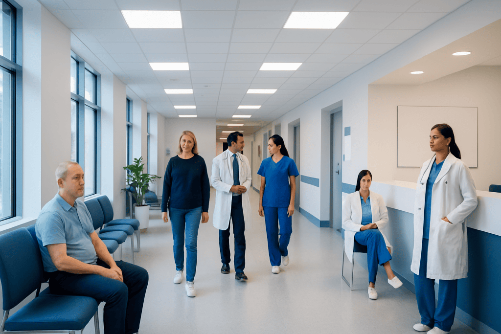 Chest Pain After Heart Bypass Surgery: Healing Pain or Warning Sign? 1 Medical team discussing patient care in hospital corridor.
