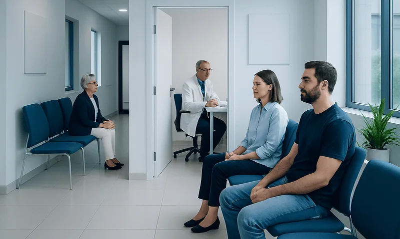 Patients in a consultation room at Acibadem Hospitals Group.