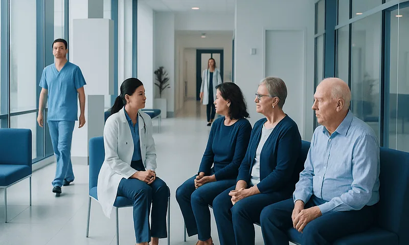 Medical consultation with a neurologist for movement disorder assessment.