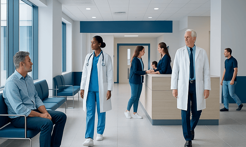 Are Joints Bones? The Difference Between Bones, Joints, Cartilage, and Ligaments 13 Medical staff and patients in a hospital corridor.
