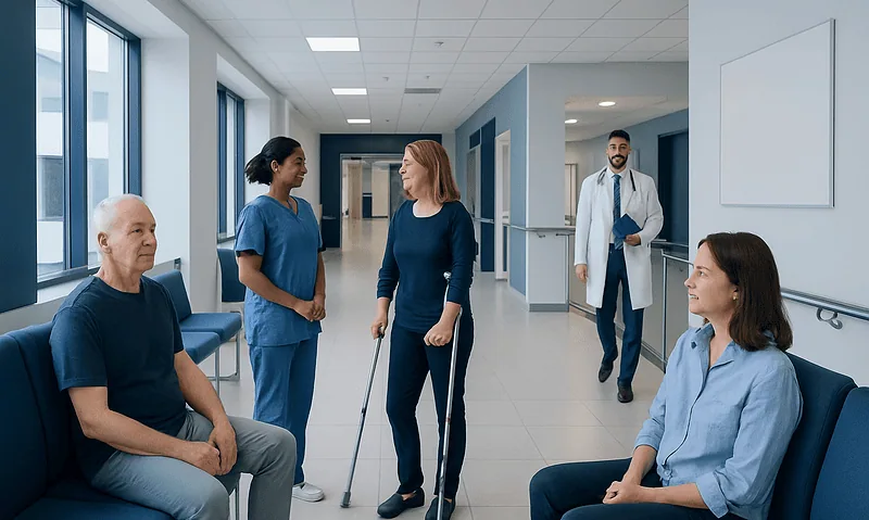How to Prepare for Orthopedic Surgery: Tests, Medicines, and Recovery Planning 12 Patients and medical staff in hospital corridor preparing for surgery.