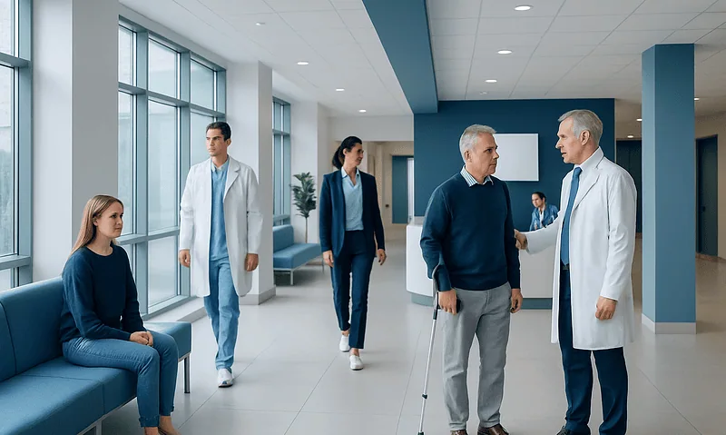 When to See an Orthopedic Specialist 10 Orthopedic consultation at Acibadem Hospital with doctor and patient.