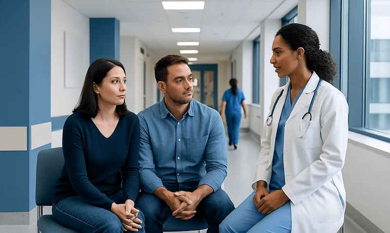 Patient consultation with doctor at Acibadem Hospital.