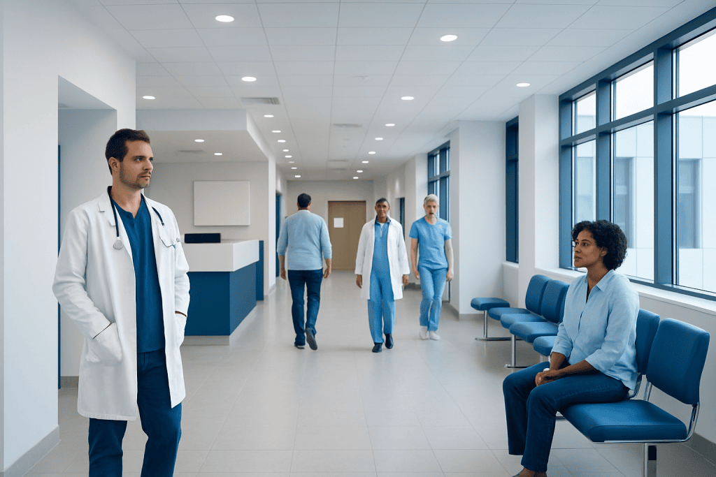 Cerebrum vs Cerebral Cortex: What’s the Difference? 1 Medical professionals in a modern hospital corridor at Acibadem Hospitals Group.