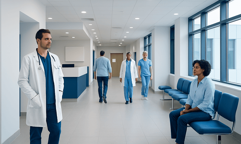 Cerebrum vs Cerebral Cortex: What’s the Difference? 7 Medical professionals in a modern hospital corridor at Acibadem Hospitals Group.