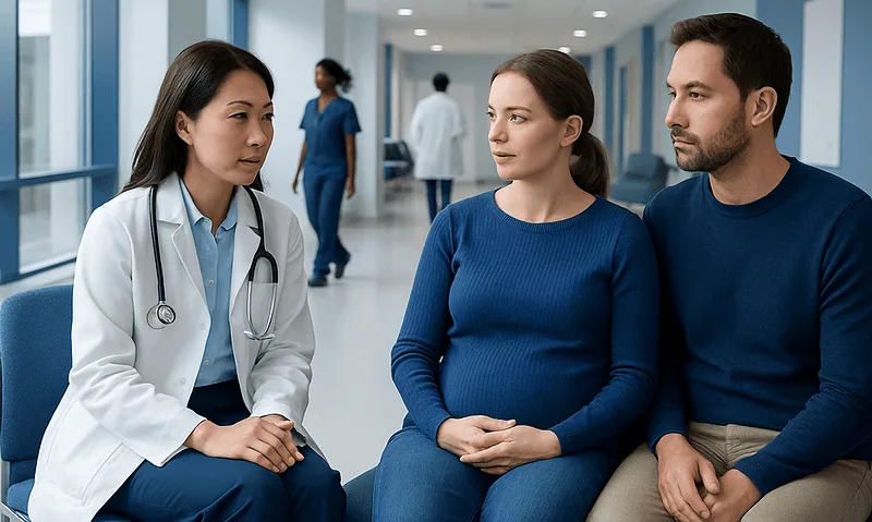 Fertility Treatment After Tubal Ligation: When IVF May Be the Best Option 5 Fertility consultation at Acibadem Hospital with doctor and patients.
