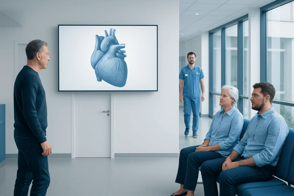 Atrial Fibrillation Treatment: Medicines, Ablation, and Stroke Prevention Options 1 Doctor explaining heart health to patients in a hospital setting.