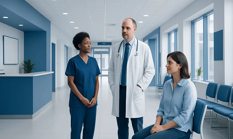 Digestive Enzymes: What They Are and When They May Help 7 Medical team discussing patient care in hospital corridor.