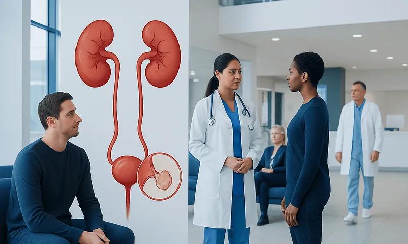 Kidney Stones: Symptoms, Imaging, and Treatment Choices 3 Doctor consulting with patient about kidney health and stones.