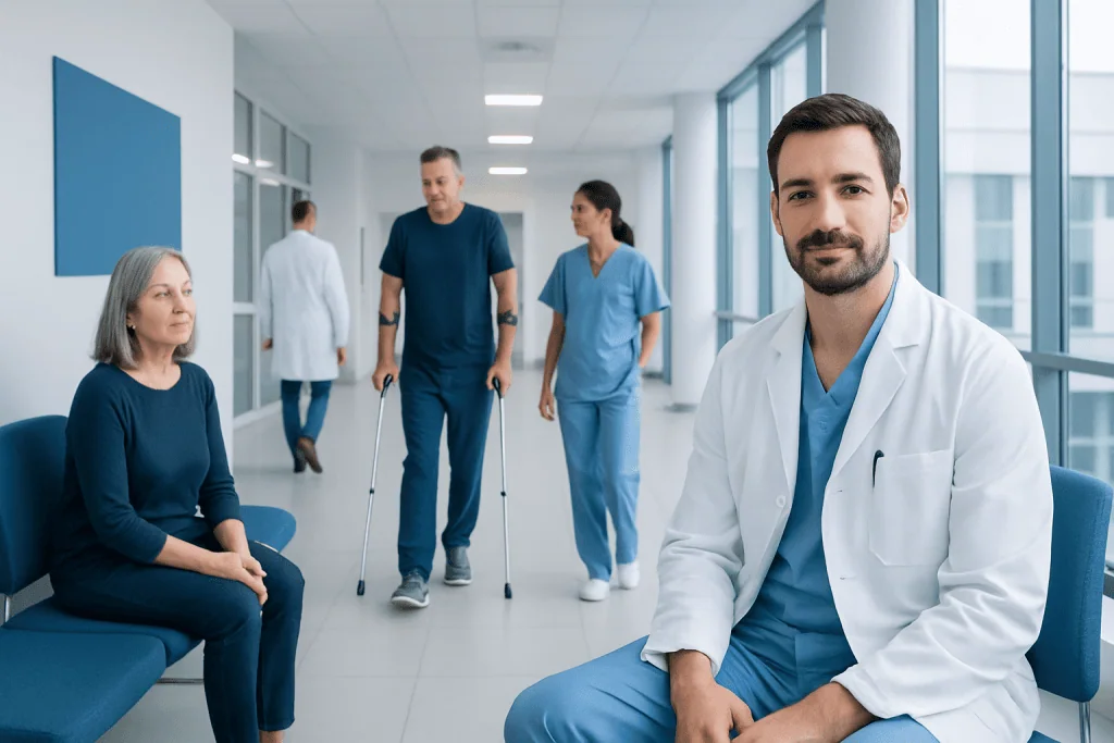 What Is Orthopedic Surgery? 1 Orthopedic consultation at Acibadem Hospital with doctor and patients.
