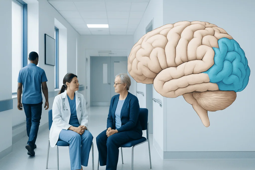 Occipital Lobe Function: How the Brain Processes Vision 1 Medical consultation with a focus on brain health and occipital lobe function.
