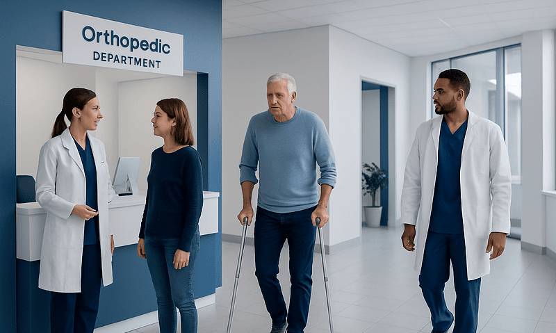 Patients and doctors in the orthopedic department at Acibadem Hospitals Group.