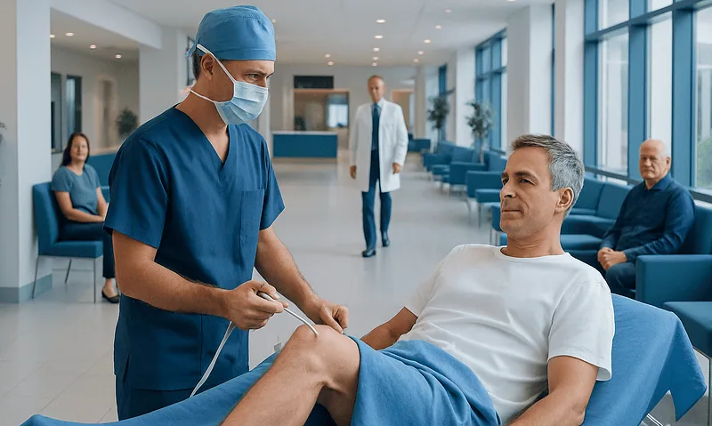 Arthroscopy for Joint Pain: What Happens Before, During, and After 5 Orthopedic consultation in hospital with doctor and patient.