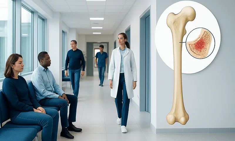 Medical consultation on bone health and MRI findings at Acibadem Hospitals Group.