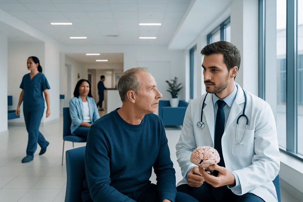 When Should You See a Neuropsychiatrist? 1 Neuropsychiatrist consulting with a patient in a hospital setting.