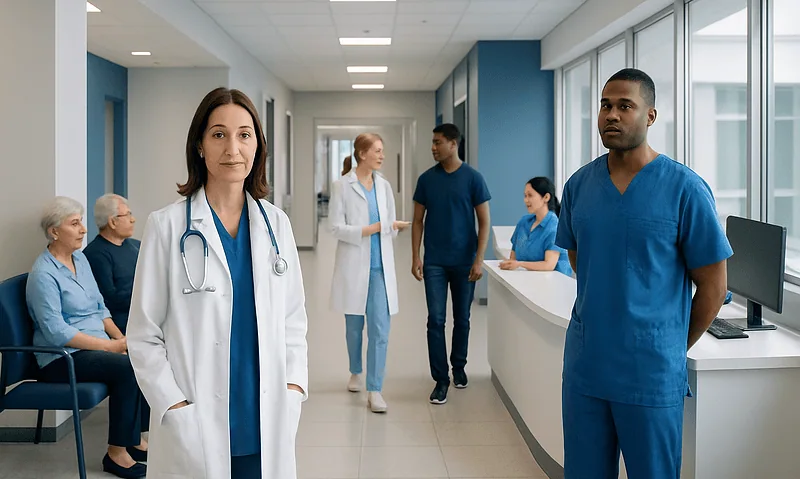 What Is a Normal Heart Rate? Resting Ranges and When It Is Concerning 17 Medical team in hospital corridor with patients and staff.