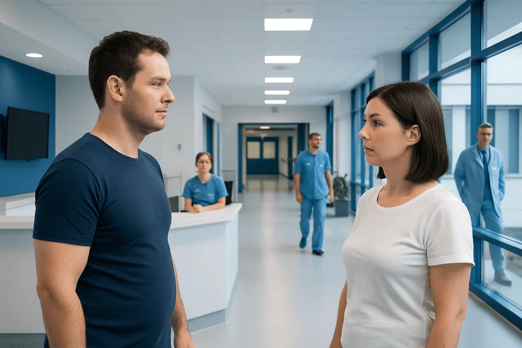 Classic Liposuction vs Tummy Tuck: Which Problem Does Each Solve? 1 Patient and doctor in consultation at Acibadem Hospital.