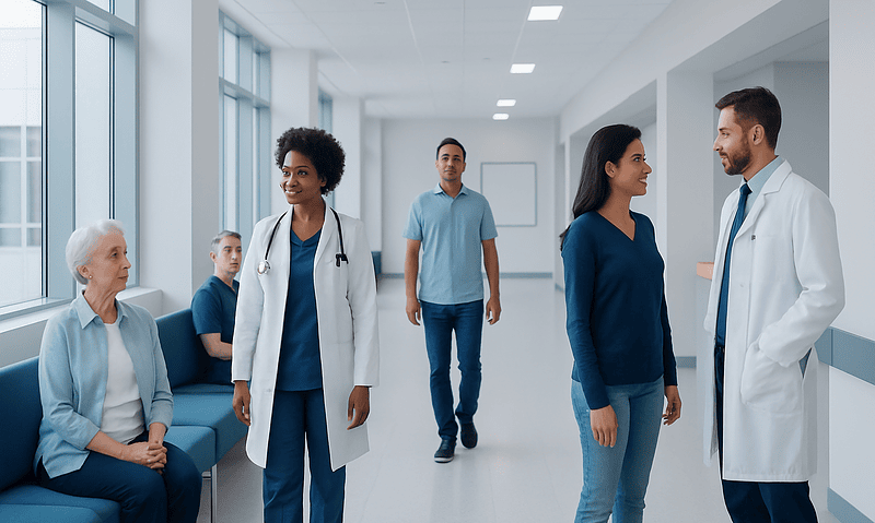 Heart Health: Daily Habits That Protect Your Heart 14 Medical team discussing patient care in hospital corridor.