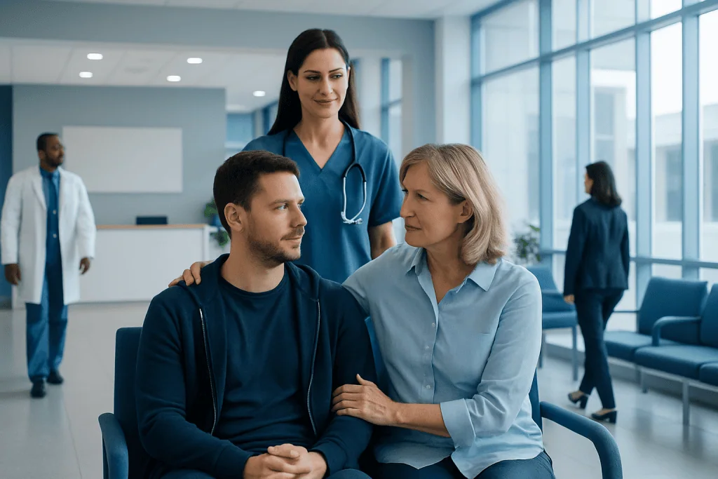 Recovery After Addiction Treatment: How Families Can Offer Helpful Support 1 Family support in a hospital setting for recovery after addiction treatment.