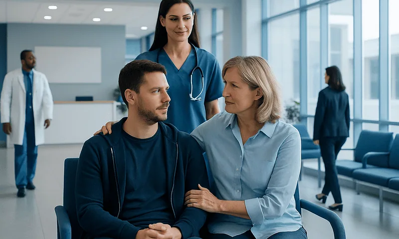 Family support in a hospital setting for recovery after addiction treatment.