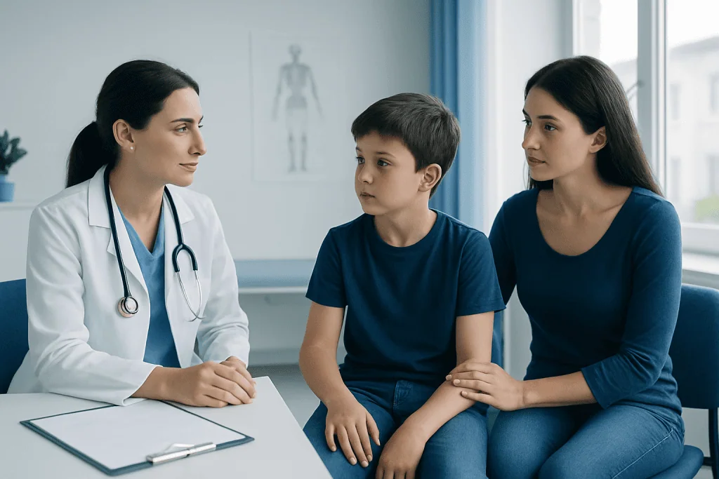 Pediatric consultation at Acibadem Hospital for joint pain in children.