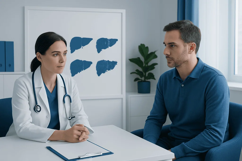 Symptoms and complications by stage — liver cirrhosis stages