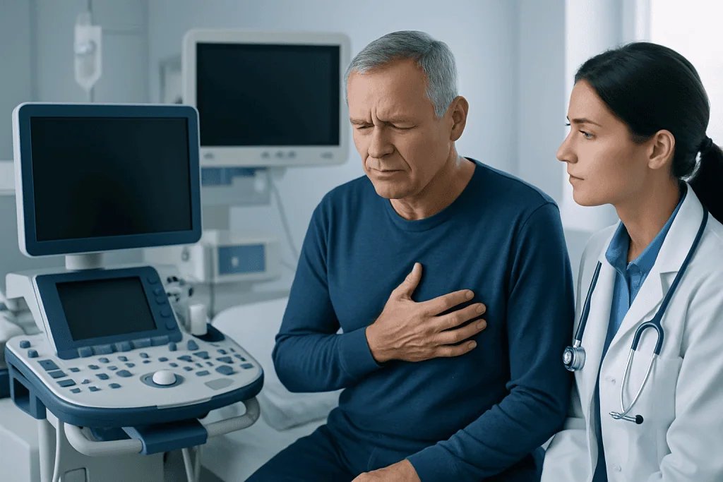 Symptoms of cardiac thrombosis — cardiac thrombosis