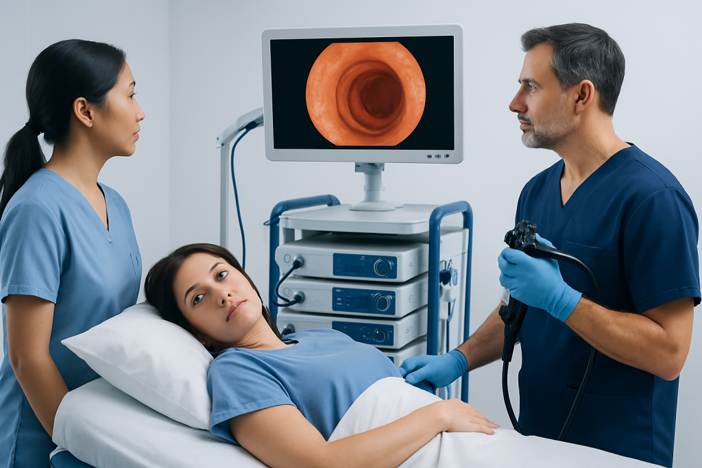 Endoscopy procedure for colon health assessment at Acibadem Hospital.
