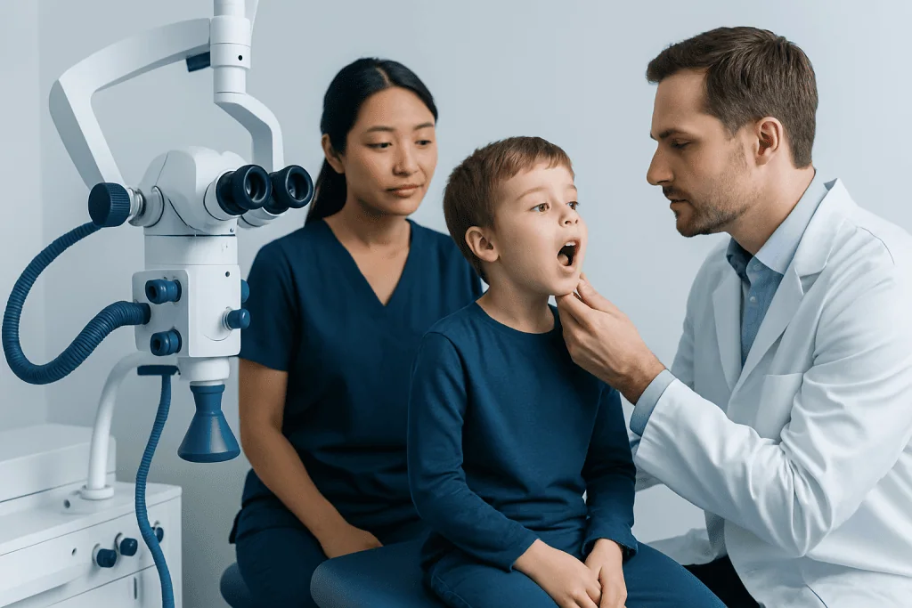 Symptoms: Snoring, Breathing, and Infections — Tonsils and adenoids in children