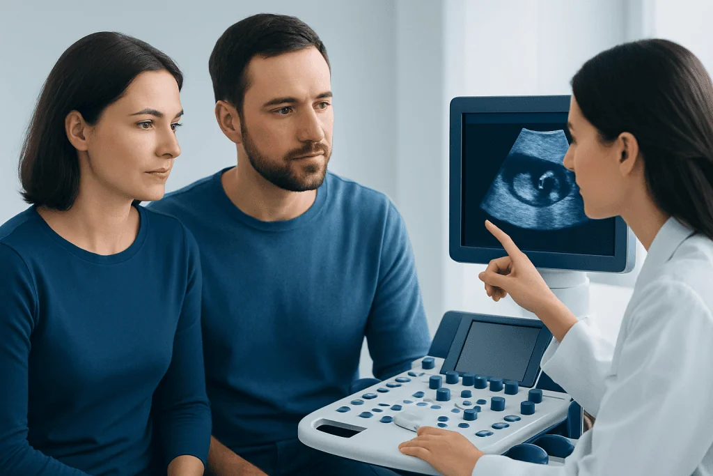 Fertility consultation with ultrasound at Acibadem Hospital.