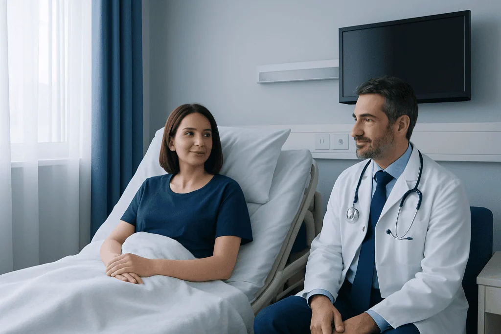 TV, entertainment, and quiet recovery time — Hospital room amenities in Turkey